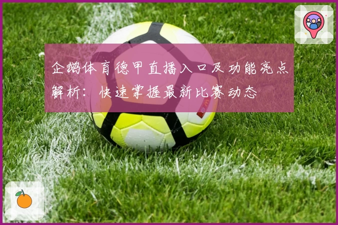 企鹅体育德甲直播入口及功能亮点解析：快速掌握最新比赛动态